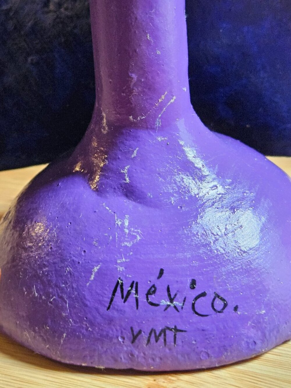 VINTAGE OAXACAN CLAY 3 CANDLE CANDELABRA WOMAN SIGNED BY ARTIST - Picture 3 of 9